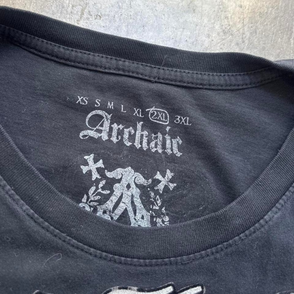 Y2k Archaic Saints & Sinners Cross Shirt Size 2XL - Picture 4 of 4